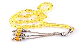 Arpa kesim damla kehribar tesbih