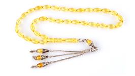 Arpa kesim damla kehribar tesbih